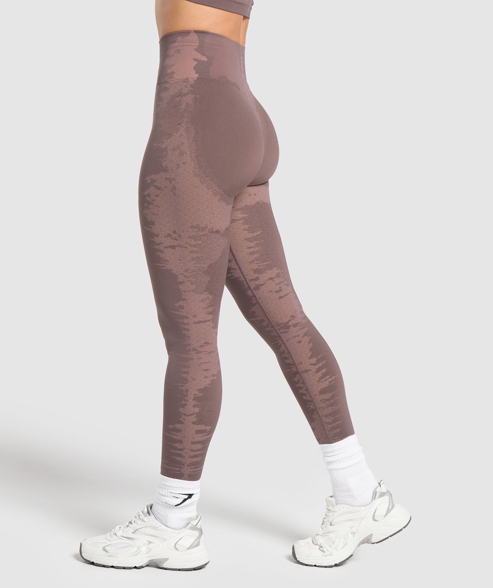 Leggings sin costuras con diseño enjaulado