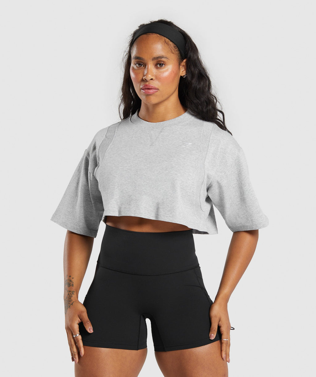 Camiseta corta de algodón de gramaje alto