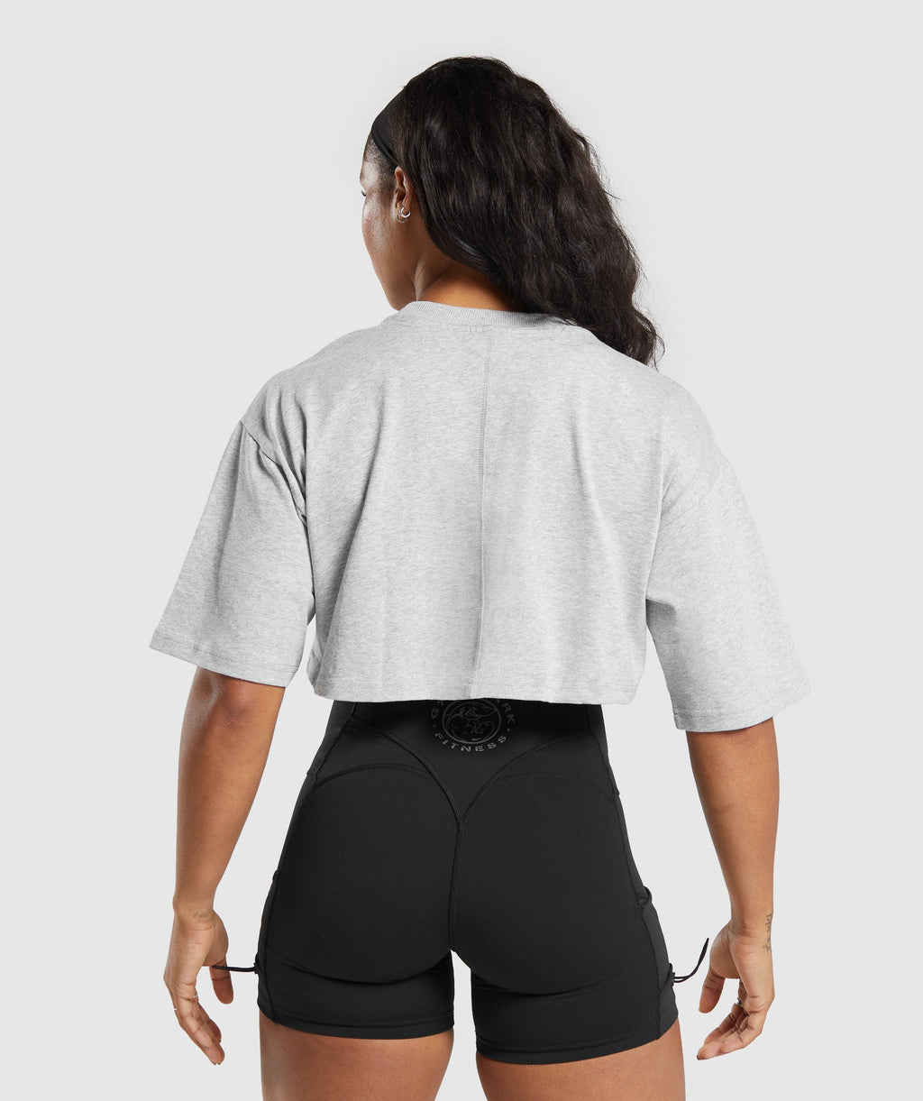 Camiseta corta de algodón de gramaje alto