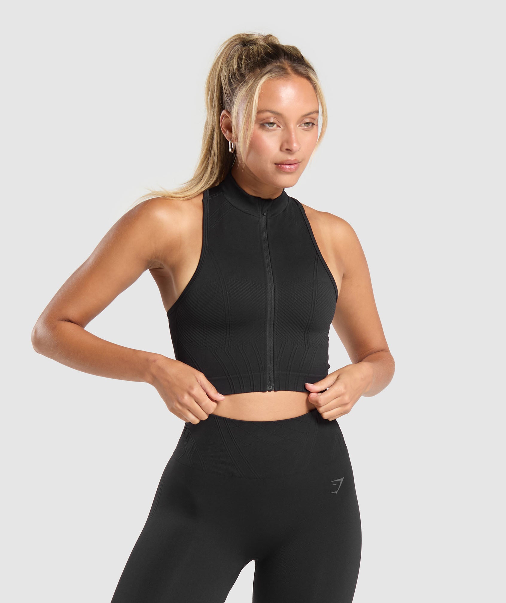 Top corto sin costuras con corsé