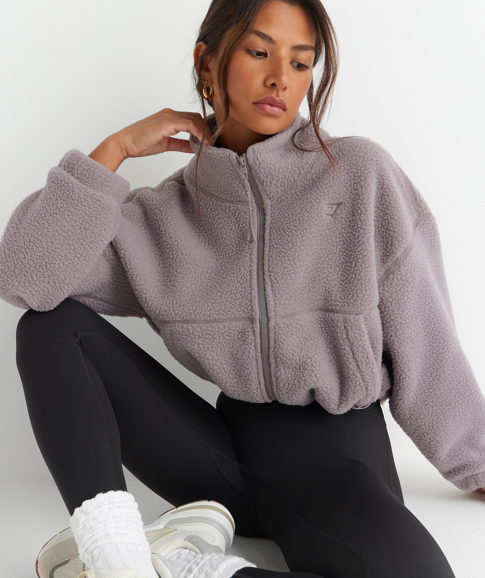 Chaqueta midi de polar Elevate