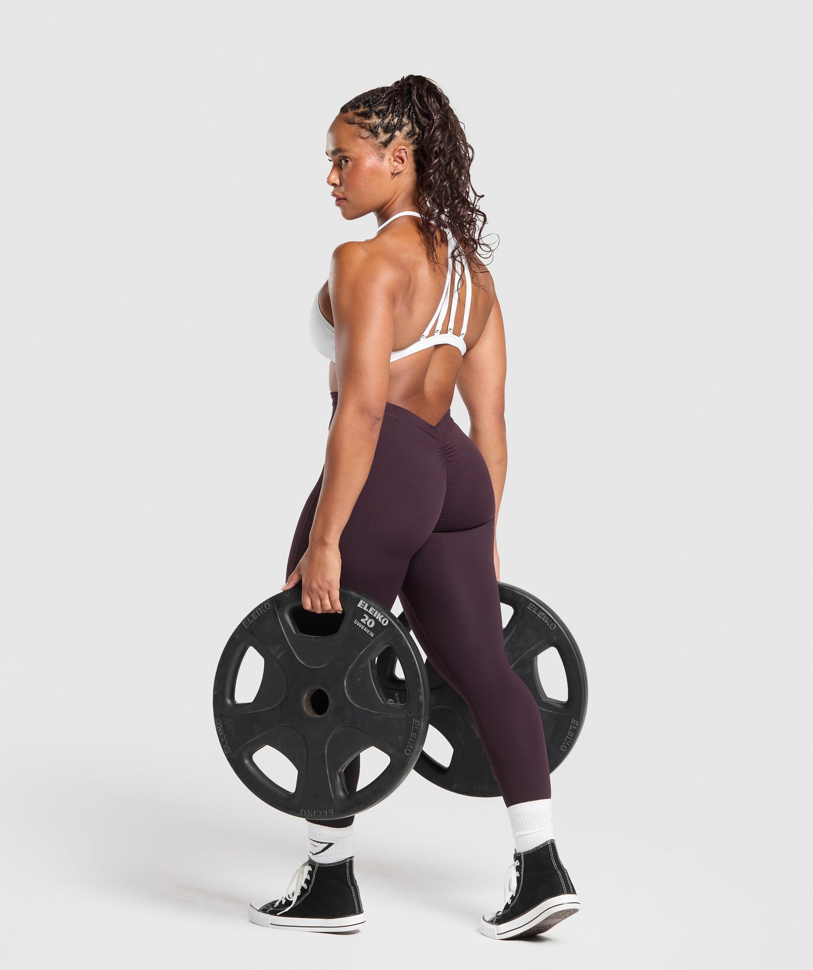 Leggings con cintura baja y realce
