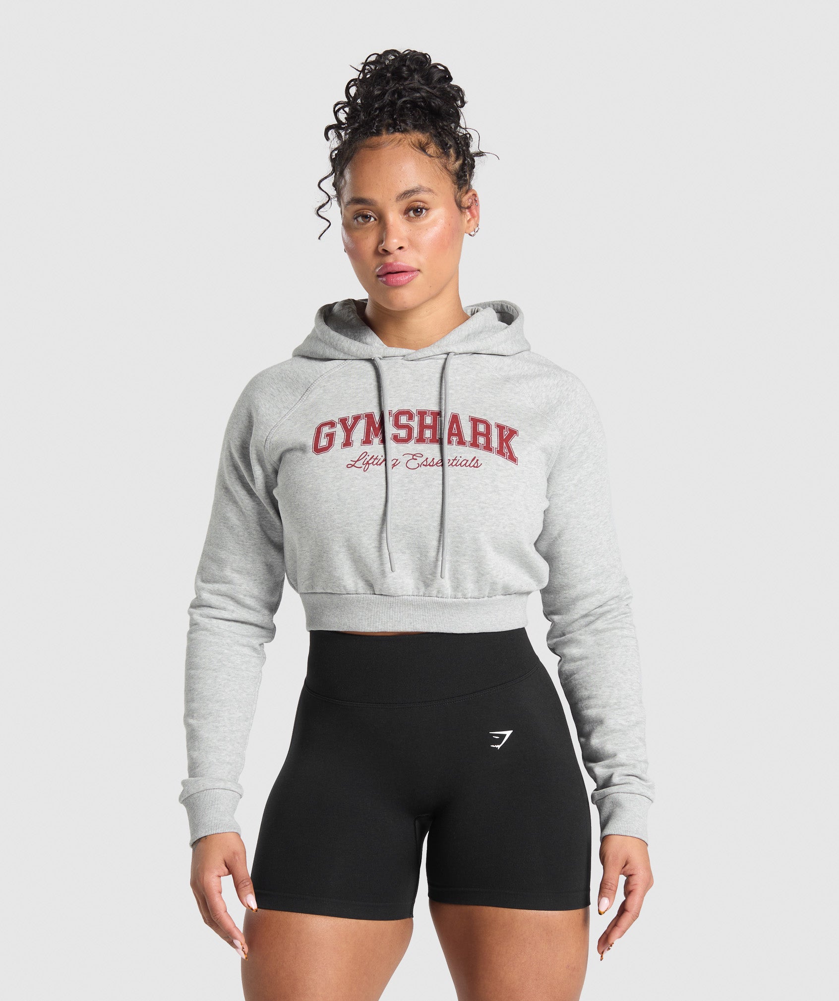 Sudadera corta con capucha y gráfico Lifting Essentials