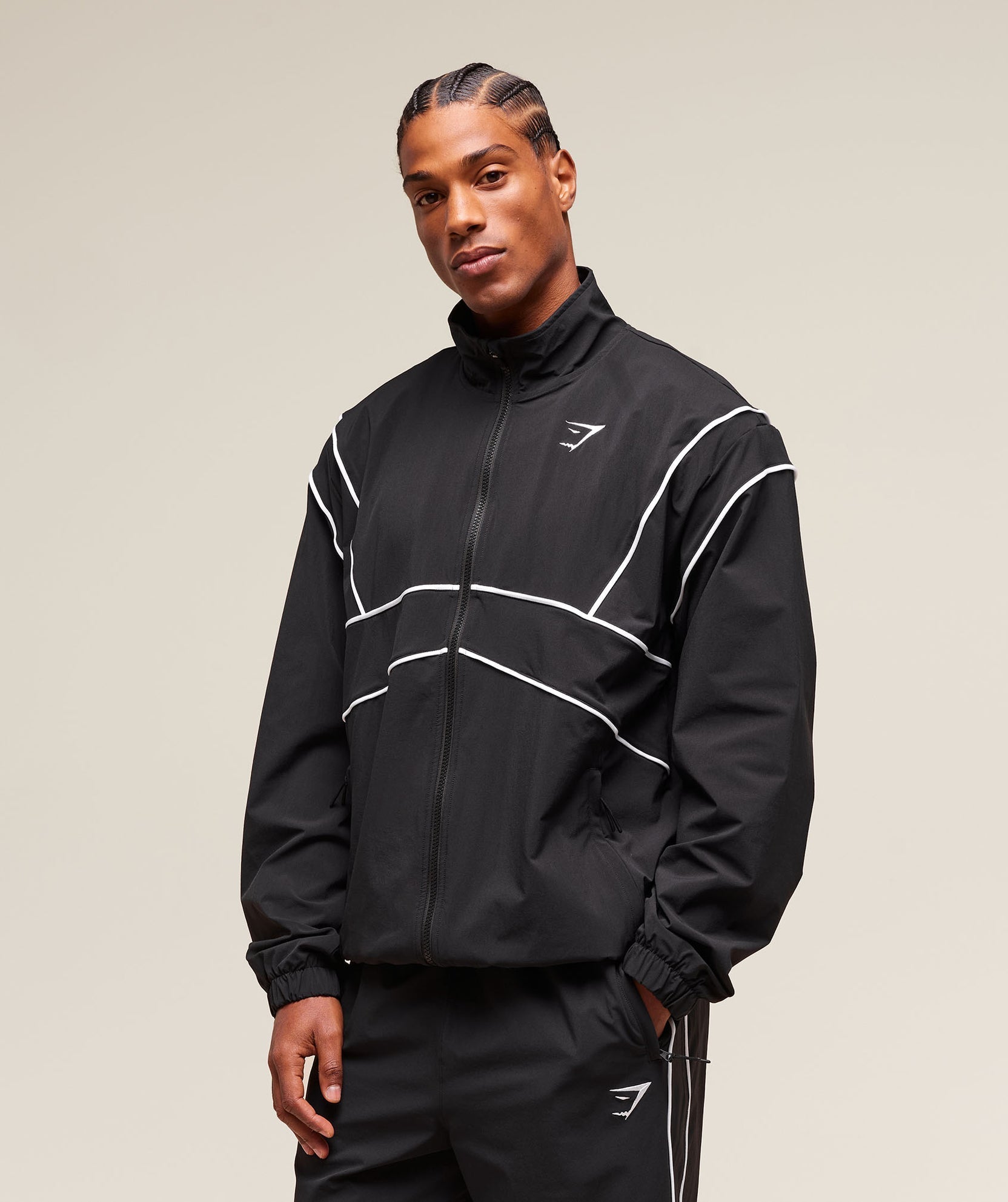 Chaqueta deportiva retro arrugada