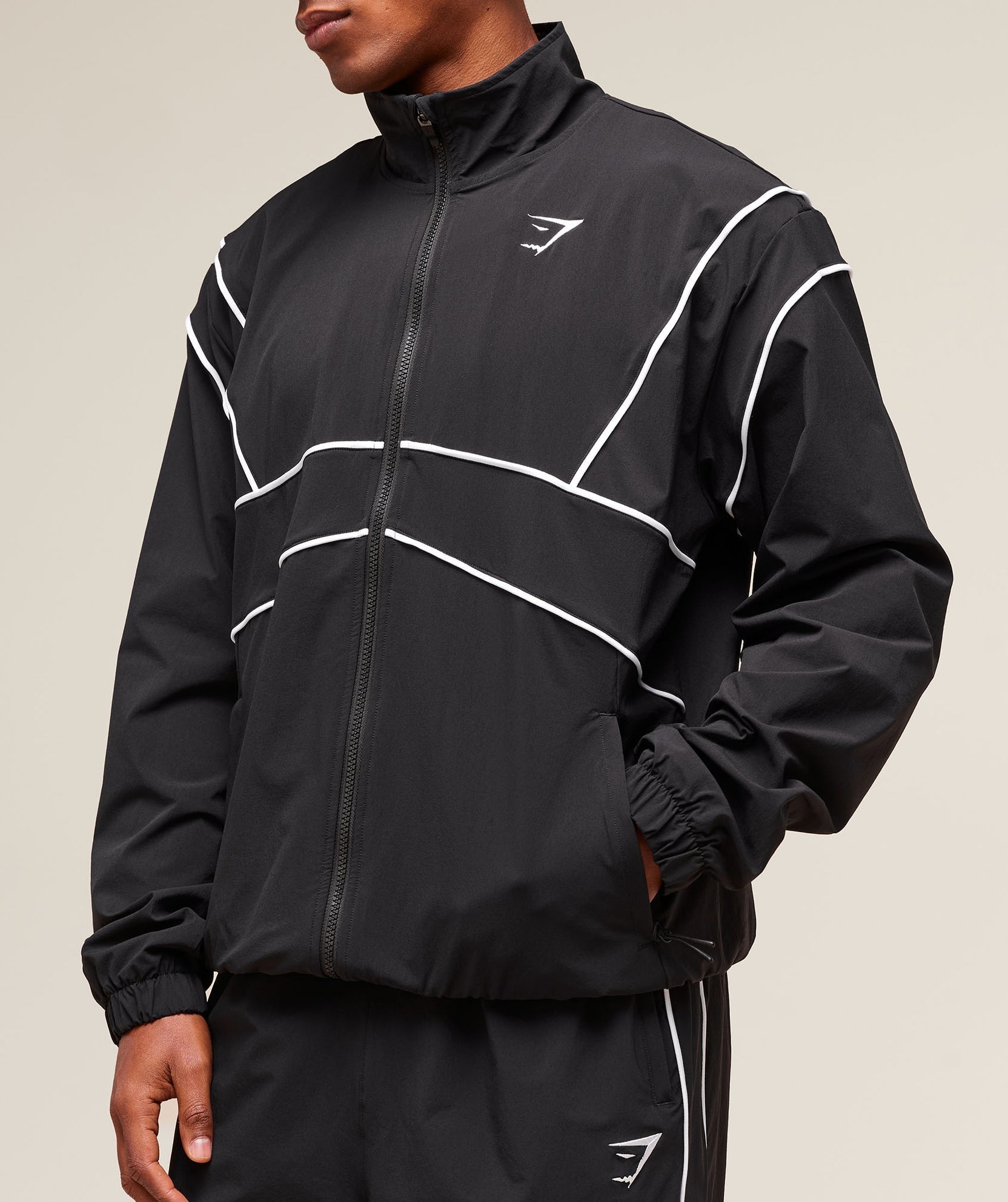 Chaqueta deportiva retro arrugada