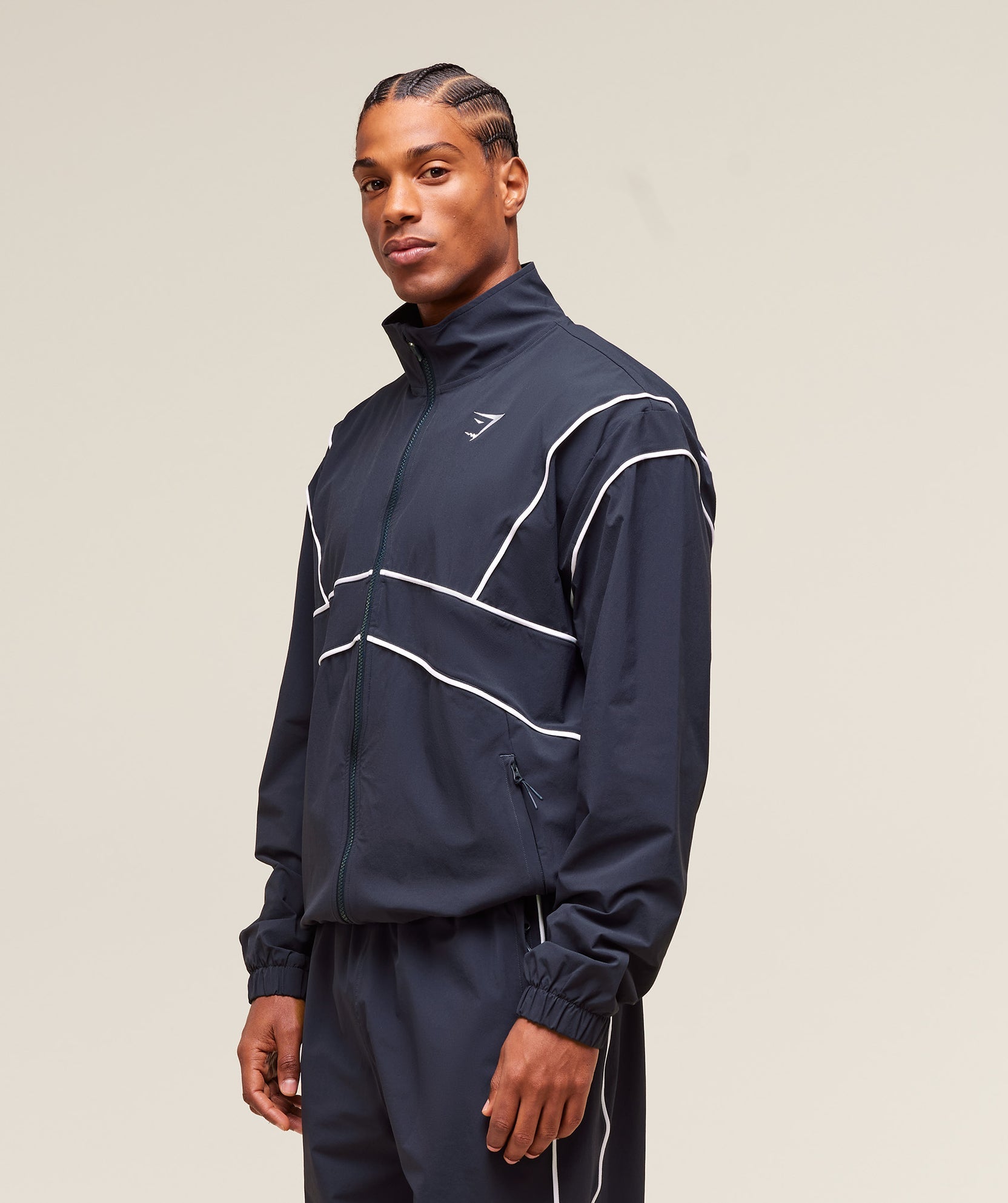 Chaqueta deportiva retro arrugada