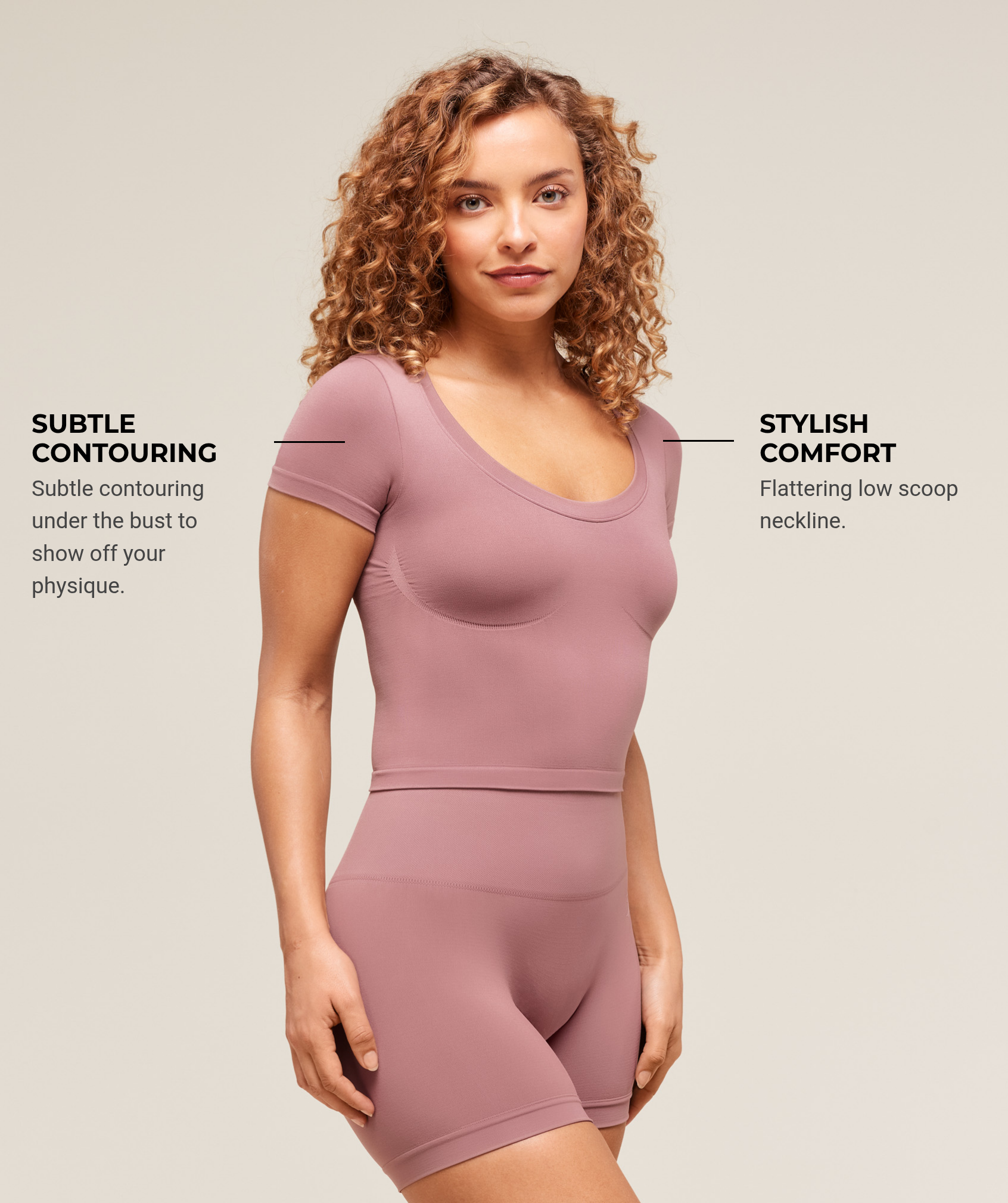 Camiseta midi suave y esculpida
