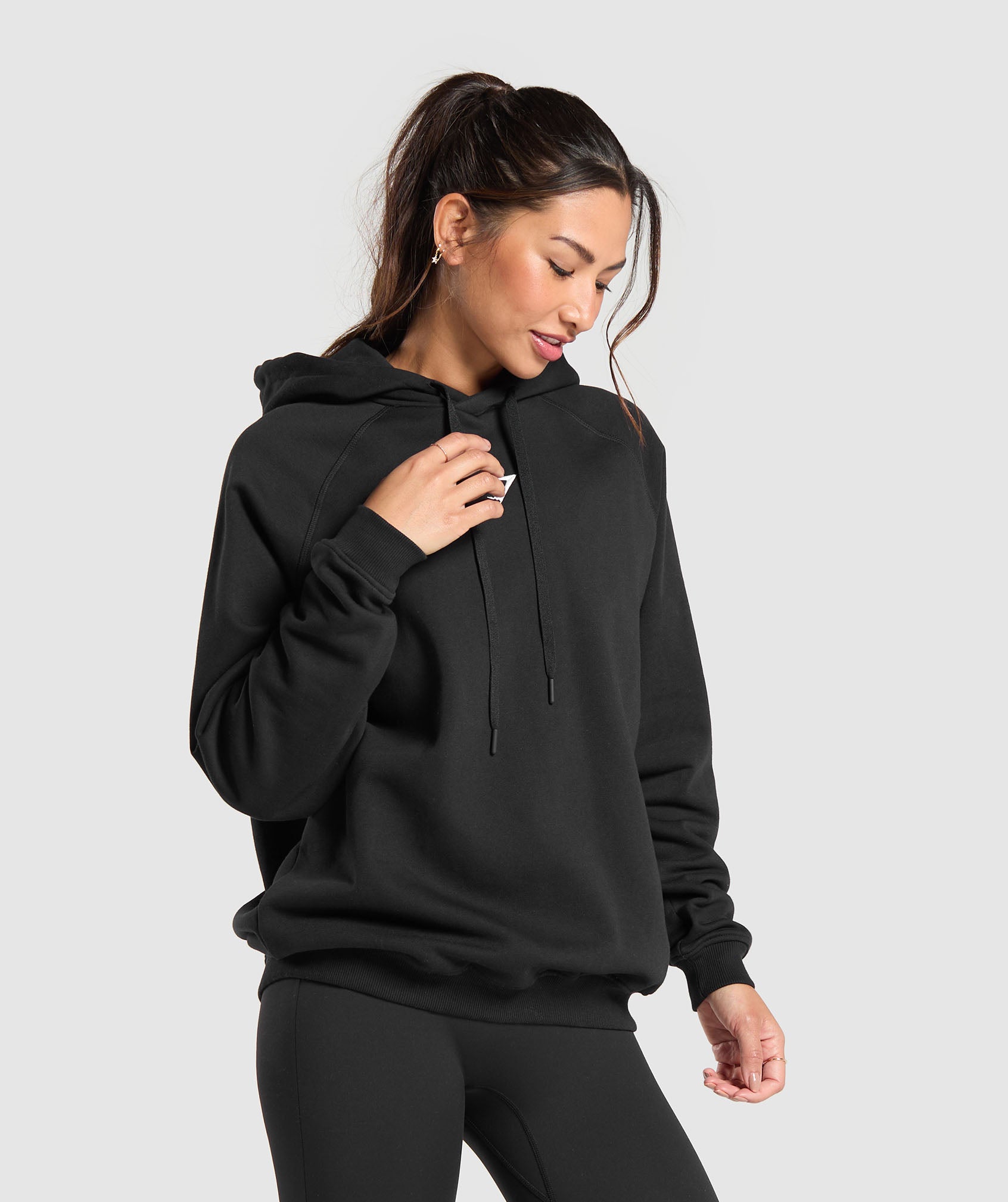Sudadera con capucha de polar de gran tamaño para entrenamiento