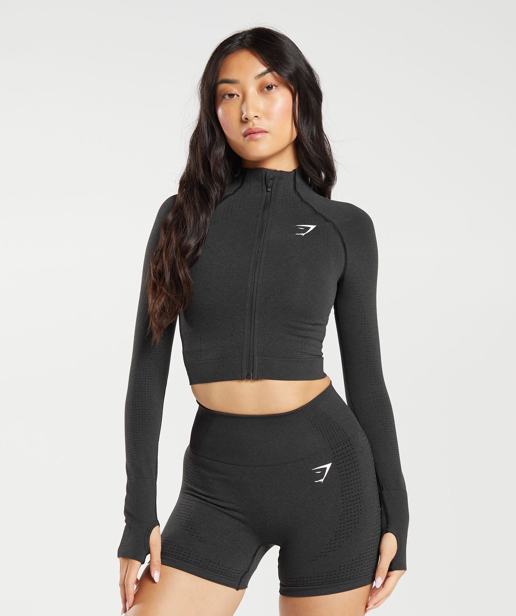 Chaqueta midi con cremallera Vital Seamless 2.0