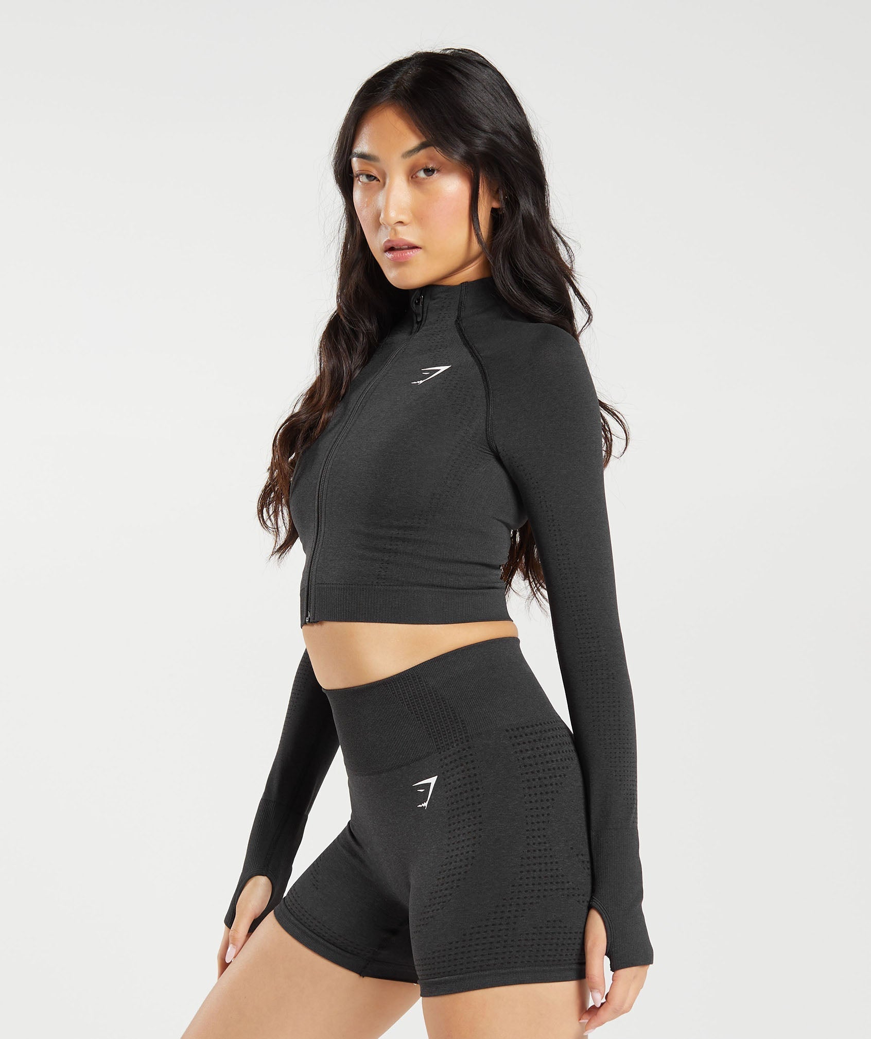 Chaqueta midi con cremallera Vital Seamless 2.0